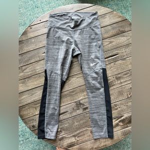 Nike Dri-fit Grey And Black Leggings Womens Medium Small